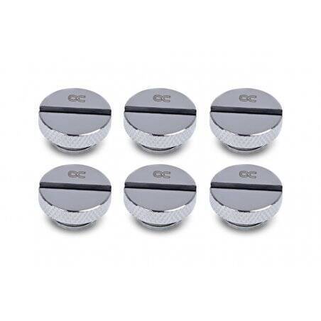 Alphacool Eiszapfen screw plug G1/4 - 6pcs Set chrome