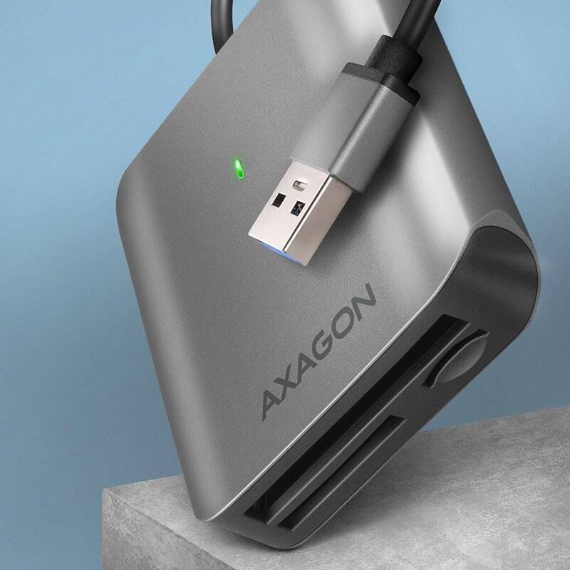 AXAGON CRE-S3 Externer Kartenleser USB-A 3.2 Gen 1, 3-Slot, SD/microSD/CF, UHS-II