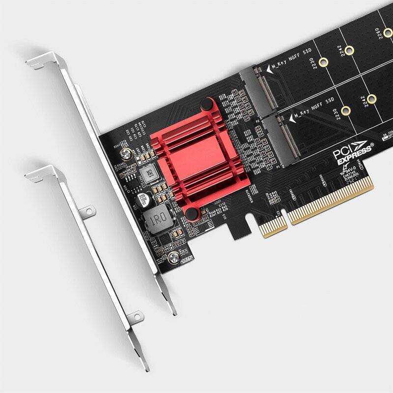 AXAGON PCEM2-ND PCIe Adapter für zwei M.2 SSDs