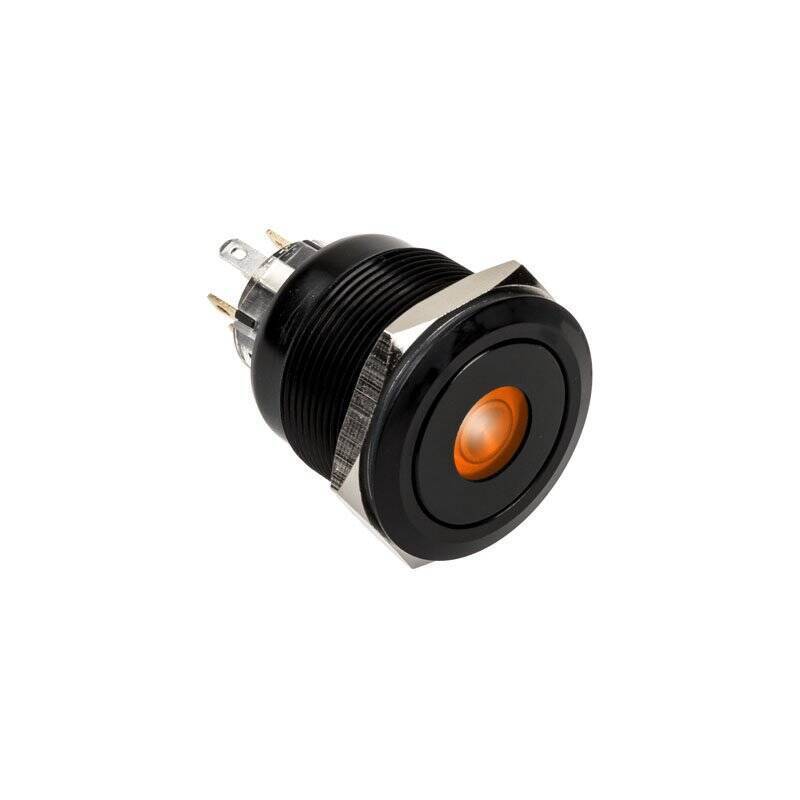 DimasTech compatible Vandalismusschalter/-taster 25mm, Blackline Dot - RGB