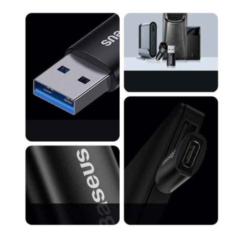 Baseus Converter Ingenuity Series Mini OTG Adaptor USB-A 3.1 Male to Type-C Female Black (ZJJQ000101)