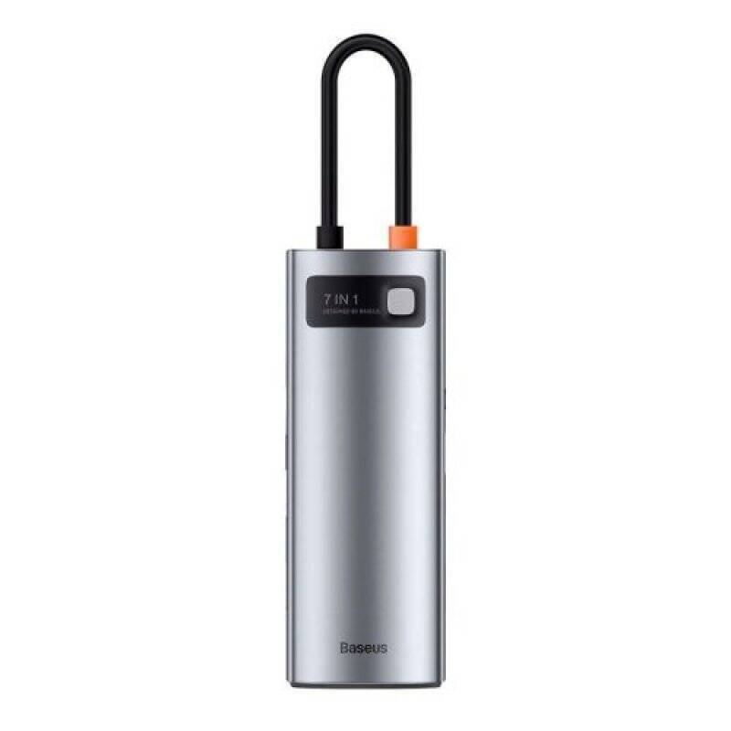 Baseus HUB Metal Gleam series 7-in-1 Multifunctional (Type-C to 2x USB 3.0, PD 100W / HDMI 4K 30Hz / RJ45 1Gbps, Type-C 