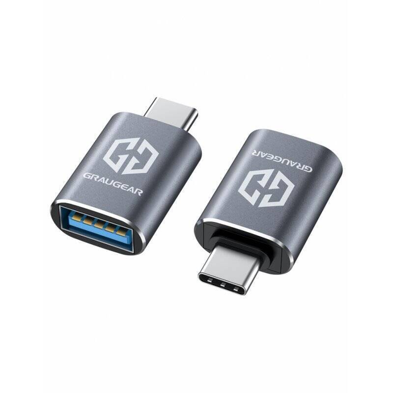 GRAUGEAR 2-piece USB adapter, 10Gbit/s Type A to Type-C® (M)