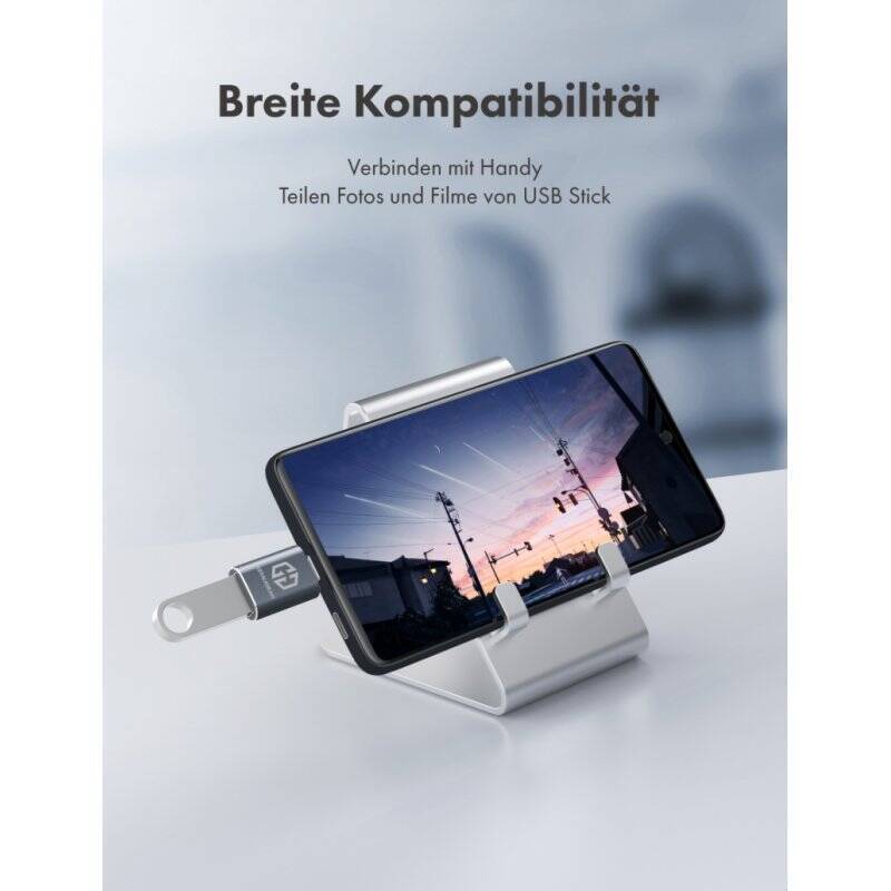 GRAUGEAR 2-piece USB adapter, 10Gbit/s Type A to Type-C® (M)