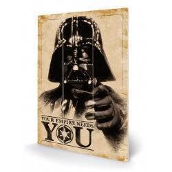 STAR WARS - Your Empire Needs You - Impression sur bois 20x29.5cm