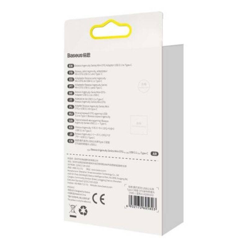 Baseus Converter Ingenuity Series Mini OTG Adaptor USB-A 3.1 Male to Type-C Female Blue (ZJJQ000103)