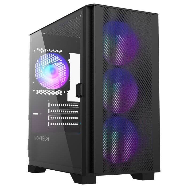 Montech AIR 100 ARGB, Micro-ATX, Tempered Glass - schwarz