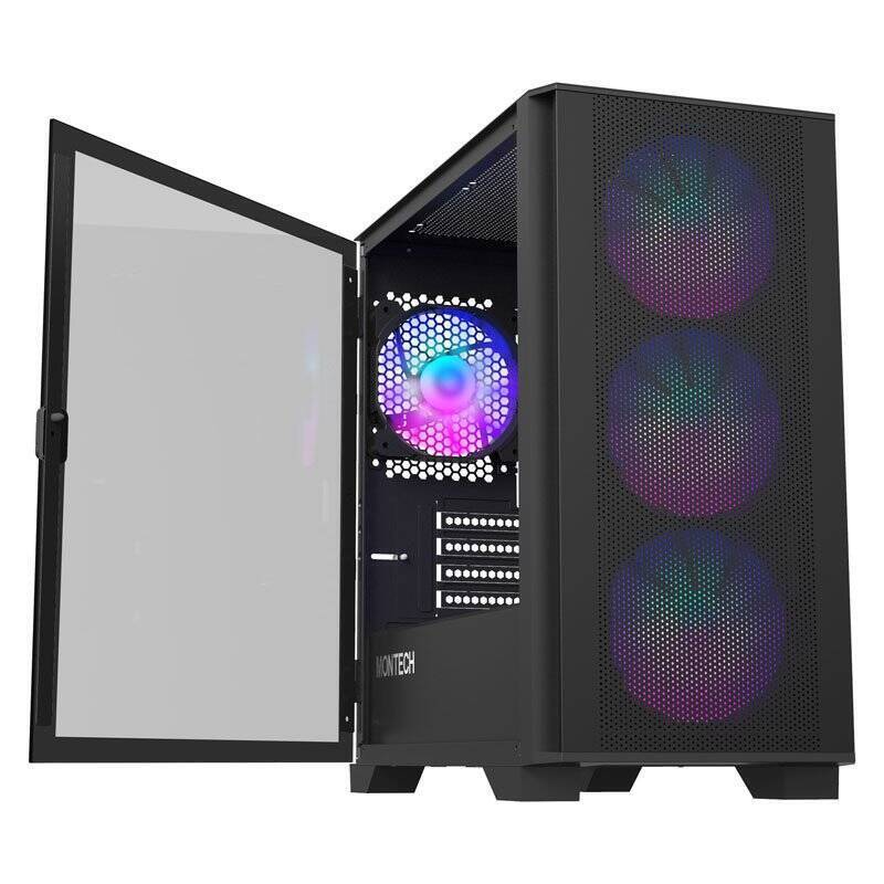 Montech AIR 100 ARGB, Micro-ATX, Tempered Glass - schwarz