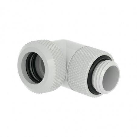 Barrow Multi-Link Adapter Anschluss 90 Grad G1/4 Zoll AG auf 12mm AD Hardtube - drehbar, weiß