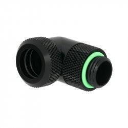 Barrow Multi-Link Adapter Anschluss 90 Grad G1/4 Zoll AG auf 12mm AD Hardtube - drehbar, schwarz