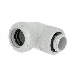 Barrow Multi-Link Adapter Anschluss 90 Grad G1/4 Zoll AG auf 14mm AD Hardtube - drehbar, weiß