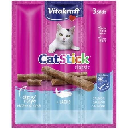 Vitakraft - Cat Stick salmon MSC  3 sticks- (39314)