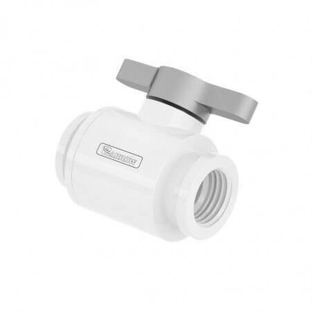 STOCK1 - Barrow Ball Valve (10mm) G1/4 Zoll Kugelhahn, weiß - silber