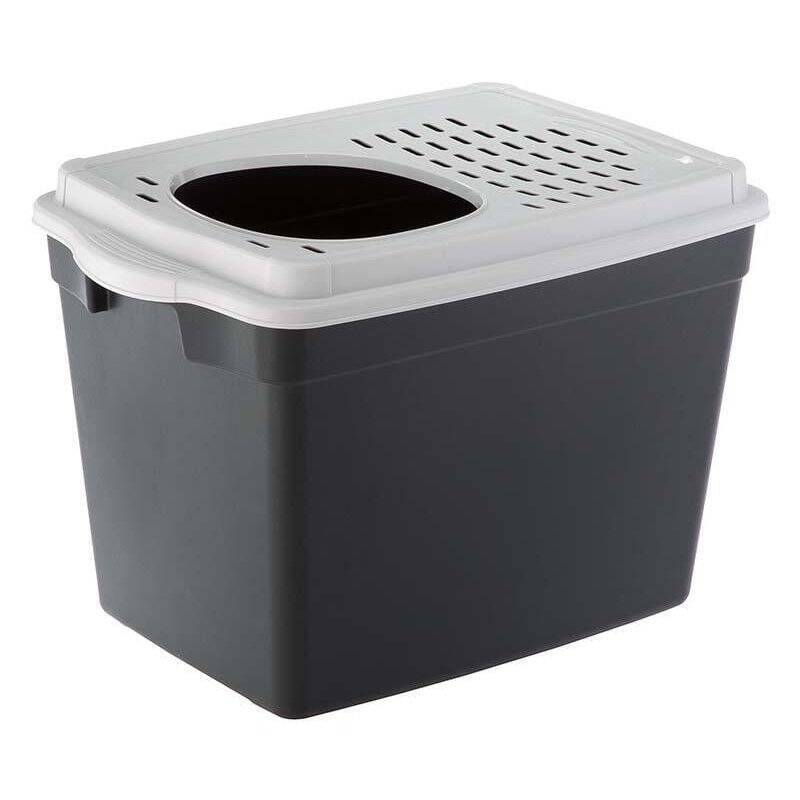 FERPLAST - LITTER BOX JUMPY BLACK/WHITE 38.8x57.5x39CM - (776.0060)