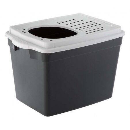 FERPLAST - LITTER BOX JUMPY BLACK/WHITE 38.8x57.5x39CM - (776.0060)