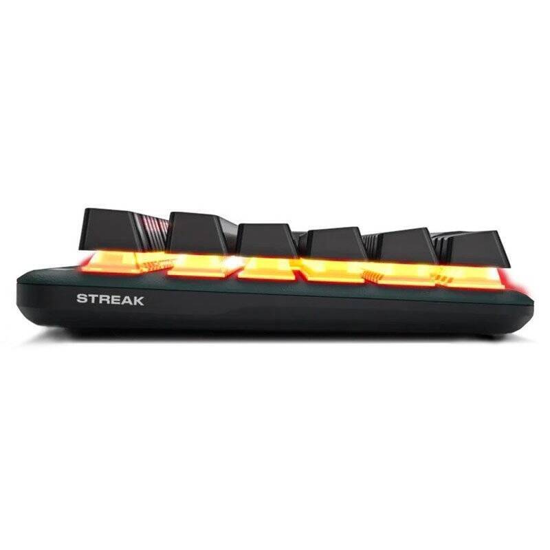 Fnatic miniSTREAK TKL Keyboard, RGB LED, schwarz - Nordic, Kailh Speed Silver