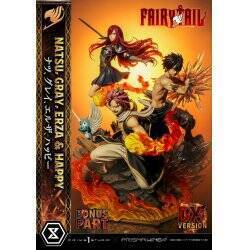 FAIRY TAIL -Natsu, Gray, Erza, Happy -Statue Del. Bonus Vers. 1/7 57cm