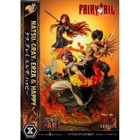 FAIRY TAIL -Natsu, Gray, Erza, Happy -Statue Del. Bonus Vers. 1/7 57cm