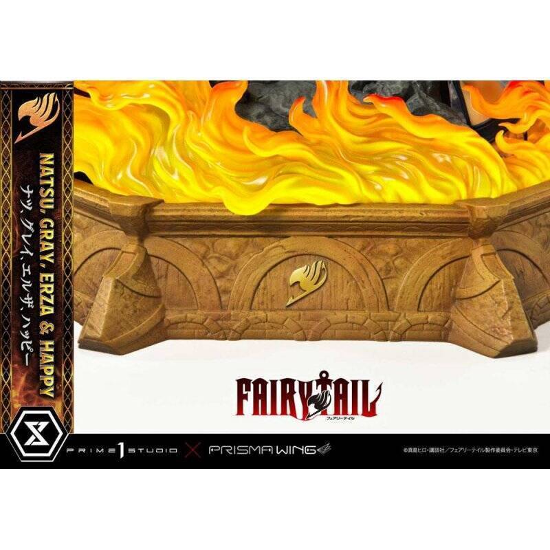 FAIRY TAIL -Natsu, Gray, Erza, Happy -Statue Del. Bonus Vers. 1/7 57cm