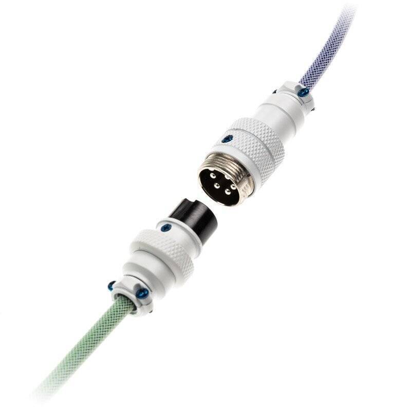 Ducky Premicord Iris Spiralkabel, USB Typ C auf Typ A - 1,8m