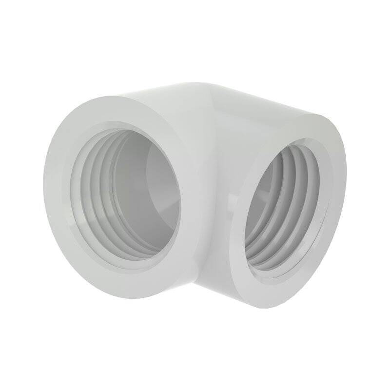 Barrow Adapter 90 Grad G1/4 Zoll IG auf G1/4 Zoll IG - weiß