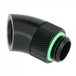 Barrow Adapter 45 Grad G1/4 Zoll AG auf G1/4 Zoll IG - drehbar, schwarz