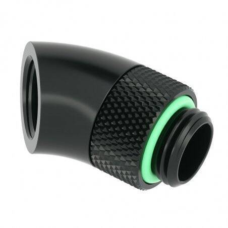 Barrow Adapter 45 Grad G1/4 Zoll AG auf G1/4 Zoll IG - drehbar, schwarz