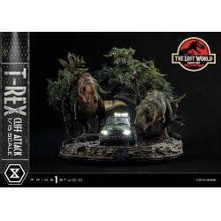 JURASSIC PARK LE MONDE PERDU - T-Rex Cliff Attack -Statuette 1/15 53cm