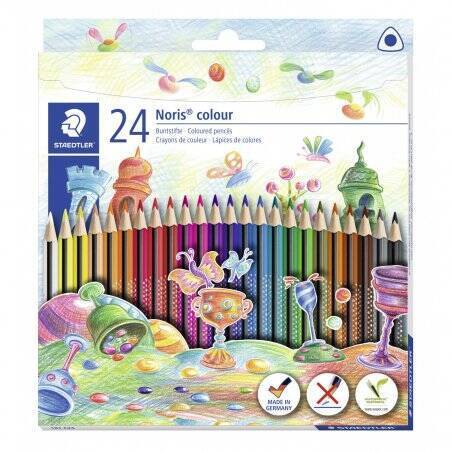 Staedtler - Noris Color Triangle Coloured Pencils, 24 pc (187 C24)