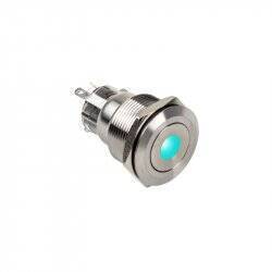 DimasTech compatible Vandalismustaster 22mm, Silverline Dot - RGB