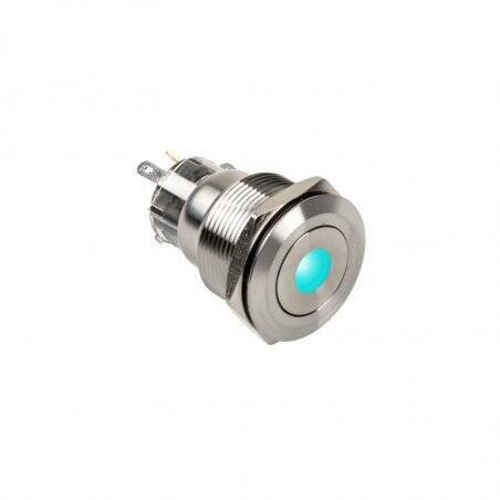 DimasTech compatible Vandalismustaster 22mm, Silverline Dot - RGB