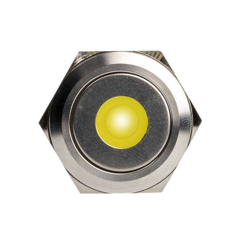 DimasTech compatible Vandalismustaster 25mm, Silverline Dot - RGB