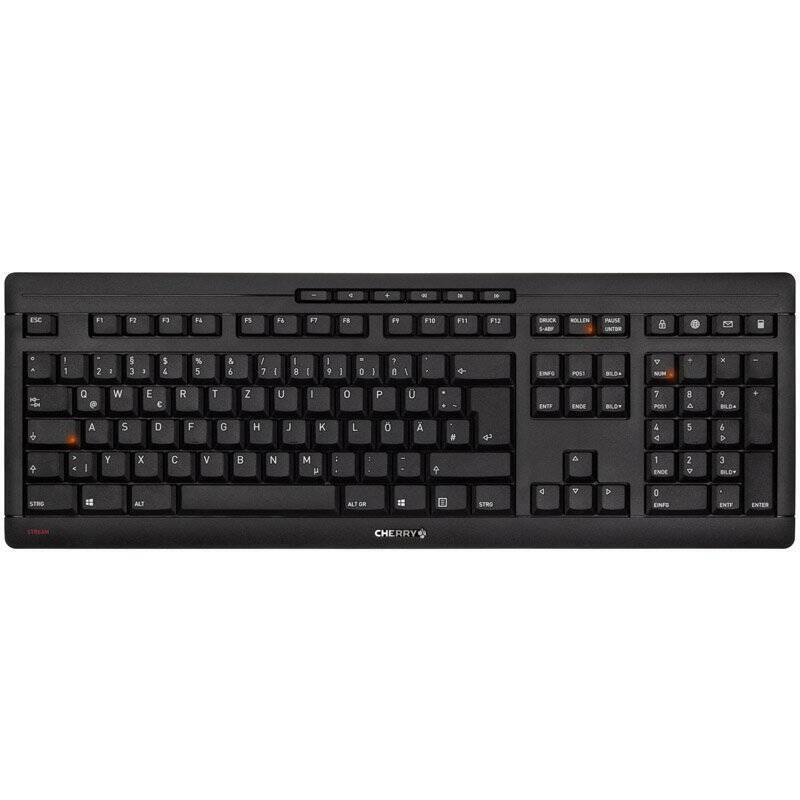 CHERRY Stream Wireless clavier FR sans fil +USB QWERTZ Allemand Noir