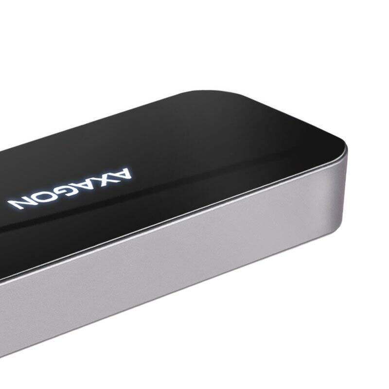 AXAGON HMC-6H4A USB-Hub, 4x USB-A + HDMI, USB-C 3.2 Gen 1, PD 100W - 20 cm USB-C-Kabel