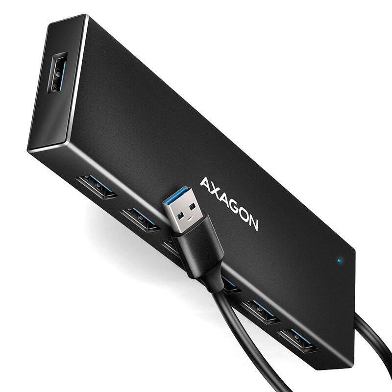 AXAGON HUE-F7A USB-Hub, 7x USB 3.2 Gen 1, externe Stromversorgung - 1m