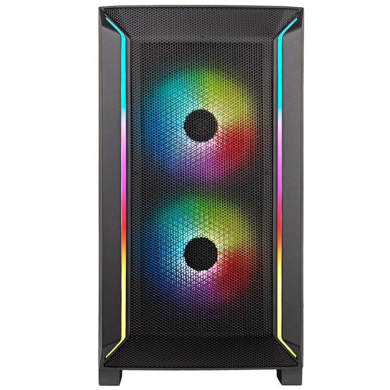SilverStone FARA 312 Micro-ATX-Gehäuse, Tempered Glass - schwarz