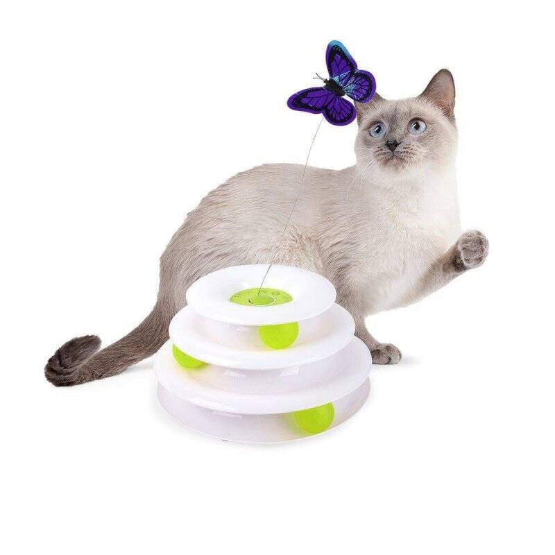 ALL FOR PAWS - Cat Toy Interactive Tower Of Butterfly 25X25X14Cm - (787.7560)