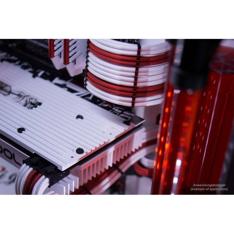 Alphacool AlphaCord Sleeve 4mm - 3,3m (10ft) - White (Paracord 550 Typ 3)