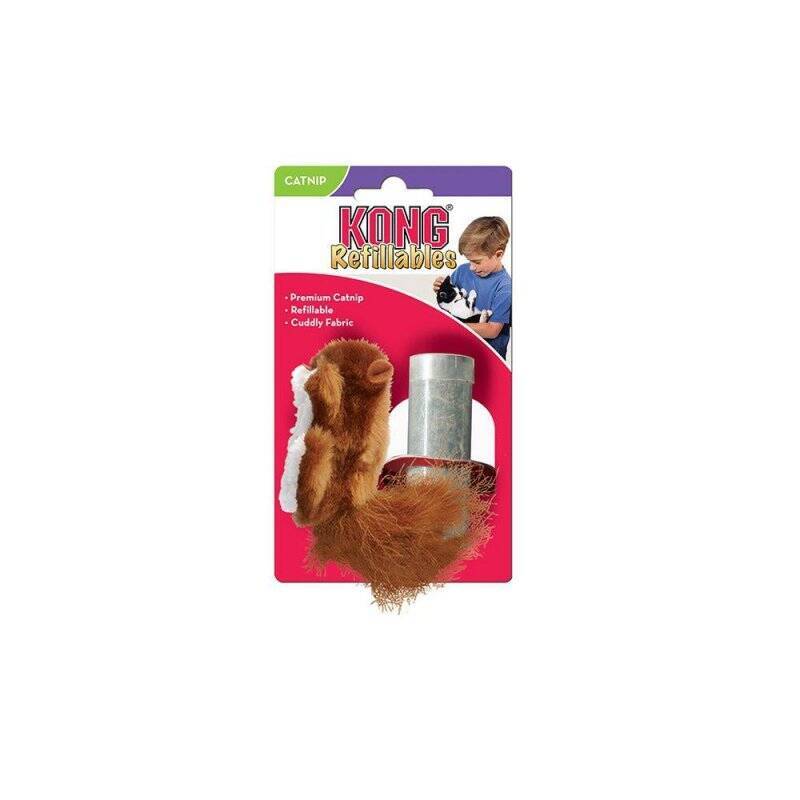 KONG - Refillable Catnip Squirrel 10X5X2 Cm