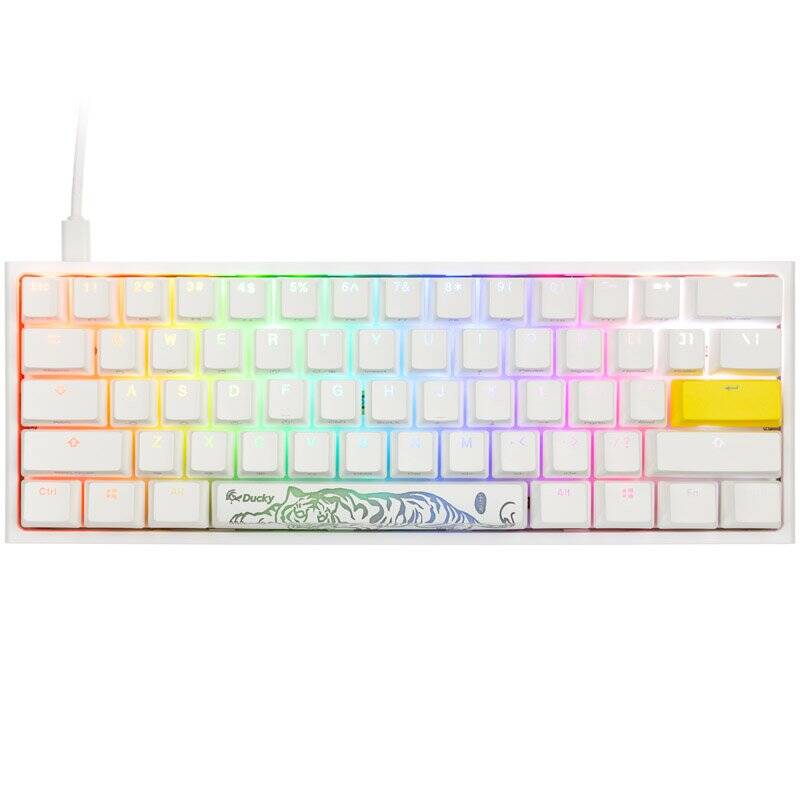 Ducky ONE 2 Pro Mini White Edition Gaming Tastatur, RGB LED - Kailh Brown (US)