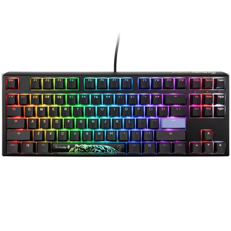 Ducky One 3 Classic Black/White TKL Gaming Tastatur, RGB LED - MX-Speed-Silver (US)