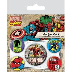 MARVEL - Comics - Pack de 5 badges