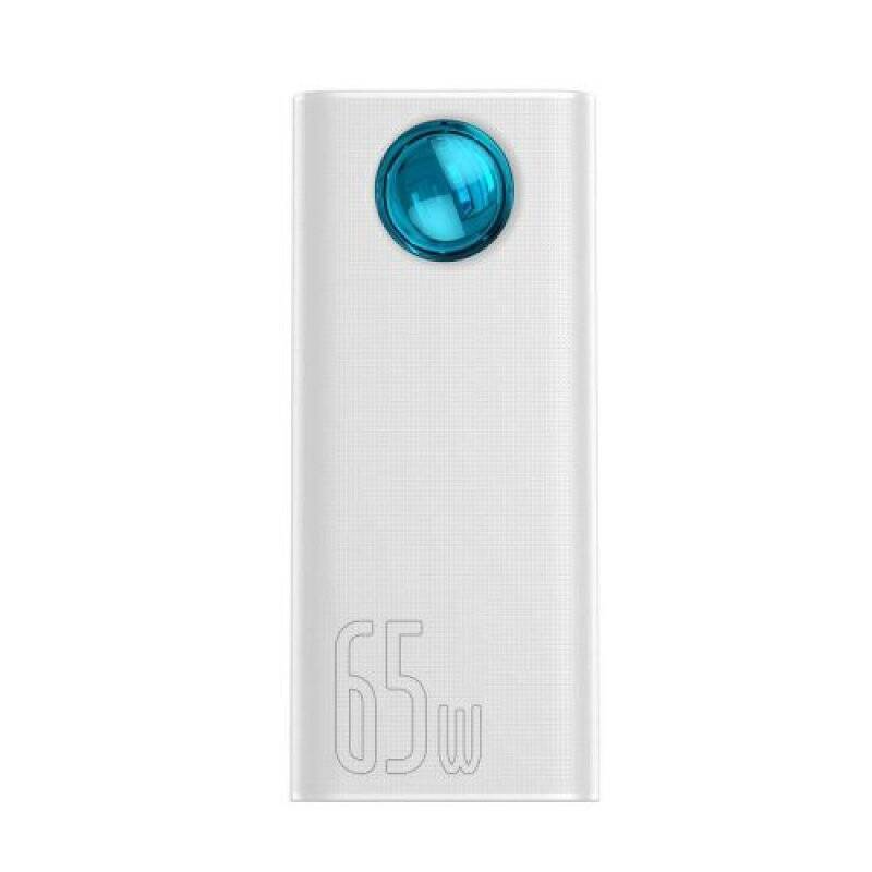 Baseus Power Bank Amblight Digital Display, C+U+U+U+U, (with Xiaobai Type-C to Type-C 100W(20V/5A) 1m cable) 65W, 30000 