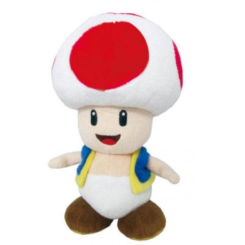 STOCK1-SUPER MARIO - Toad Rouge - Peluche 20cm