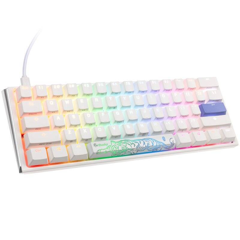 Ducky One 3 Classic Pure White Mini Gaming Tastatur, RGB LED - MX-Red (US)