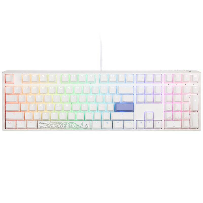 Ducky One 3 Classic Pure White Gaming Tastatur, RGB LED - MX-Speed-Silver (US)