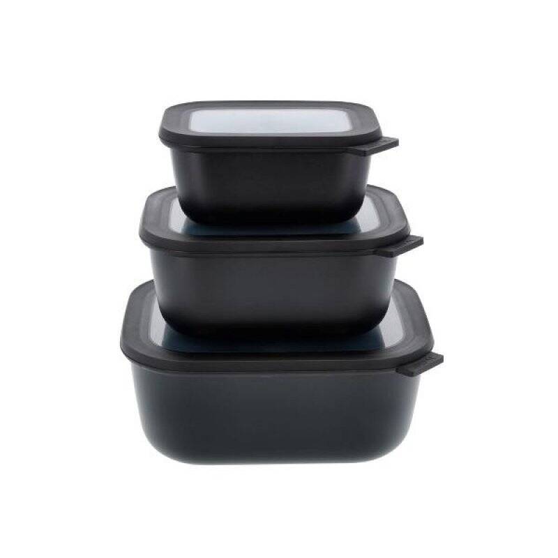 Mepal - Cirqula High Rect Bowl Set - Black (14605)