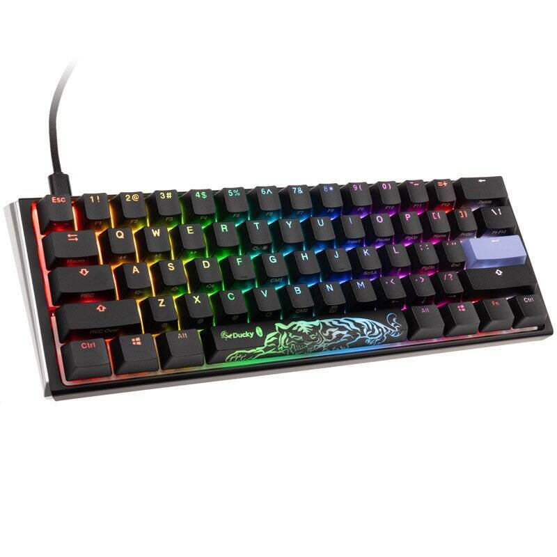 Ducky One 3 Classic Black/White Mini Gaming Tastatur, RGB LED - MX-Silent-Red (US)