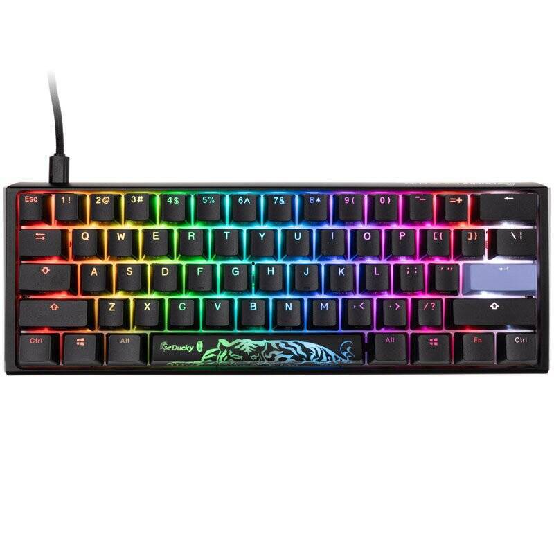 Ducky One 3 Classic Black/White Mini Gaming Tastatur, RGB LED - MX-Silent-Red (US)