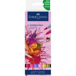Faber-Castell - Goldfaber Aqua Dual Marker Flowers 6x
